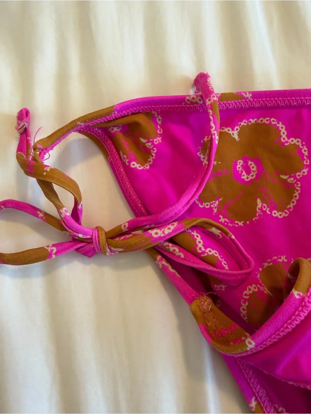 Urban outfitters floral bandeau bikini top and tie bikini bottom set
